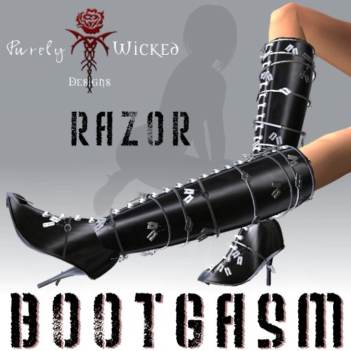Bootgasm Razor Boots Black
