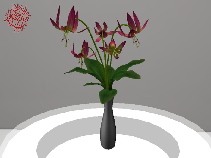 Purple Hybrid Lilies with Vase