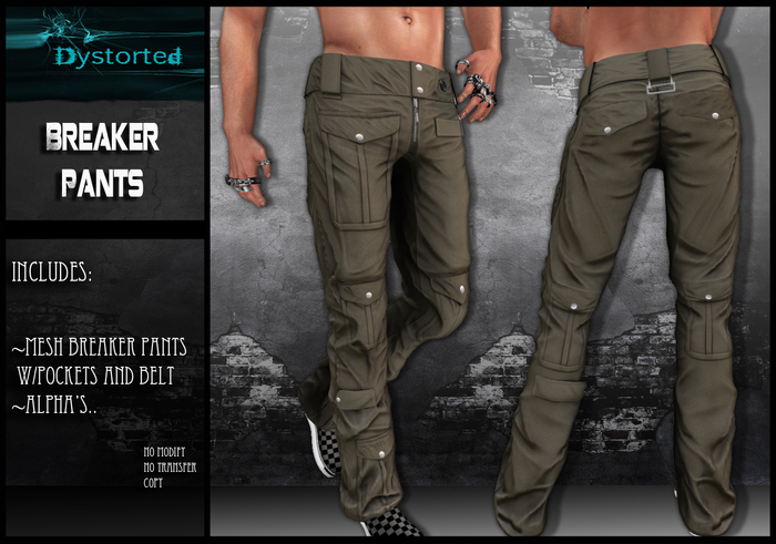 .:Dystorted:.Men's Breaker Pants Brown-[Box]