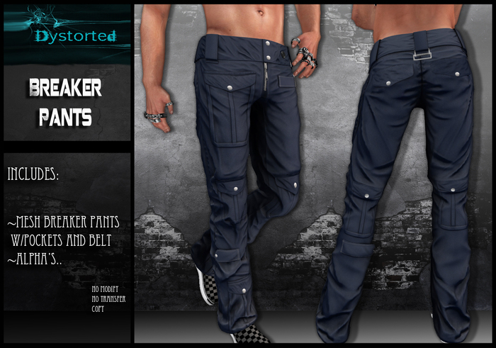 .:Dystorted:.Men's Breaker Pants Blue-[Box]