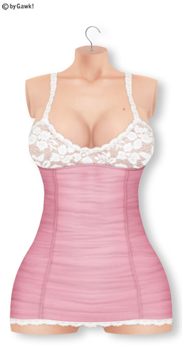 Gawk! White - Rose Ruffled Lace Dress
