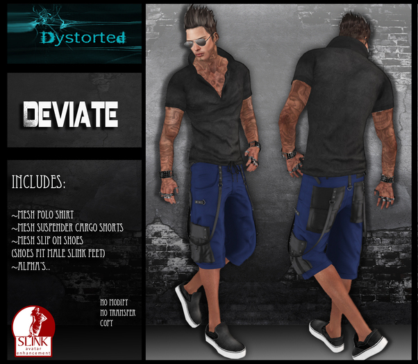 .:Dystorted:.Men's Deviate Blue -[Box]