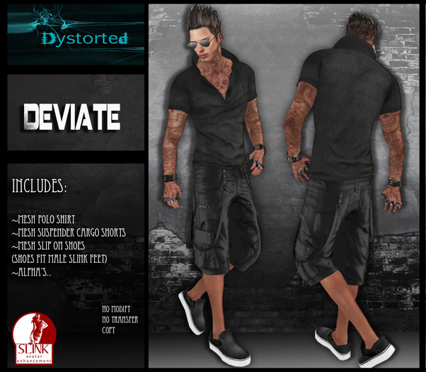 .:Dystorted:.Men's Deviate Black-[Box]