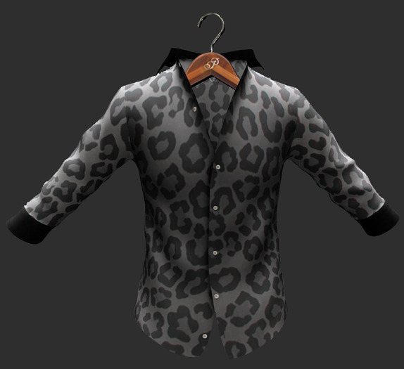 PEER Mesh Shirt Leopard White