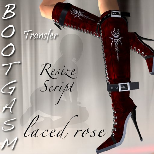 Bootgasm Laced Rose Boots Red