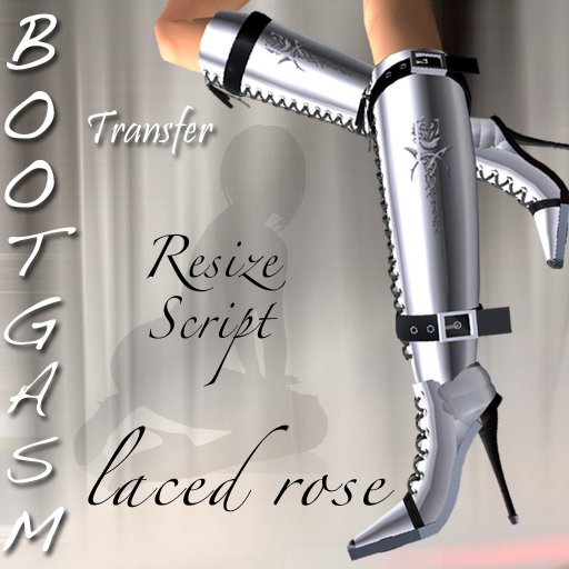 Bootgasm Laced Rose Boots Chrome