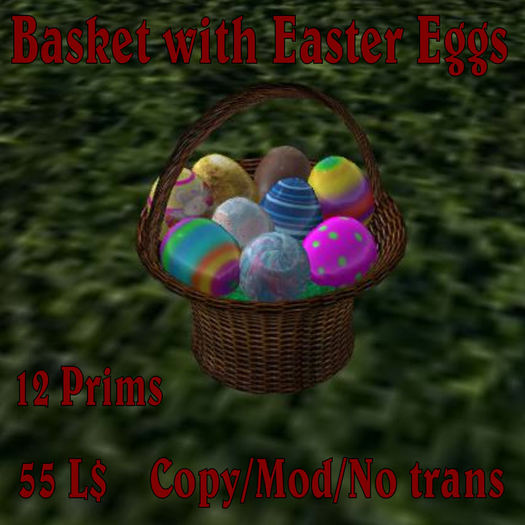 Basket with easter eggs (MN)(Box)