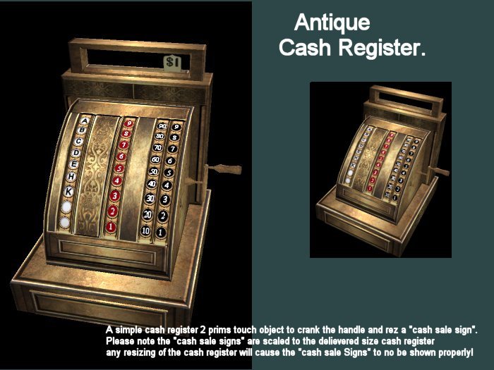 Antique Cash Register Reg.