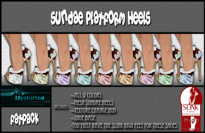.:Dystorted:. Sundae Platform Heels Fatpack-[Box]