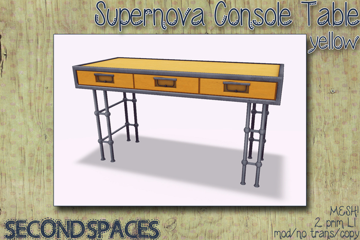 Second Spaces Supernova Console Table - yellow (bxd1)