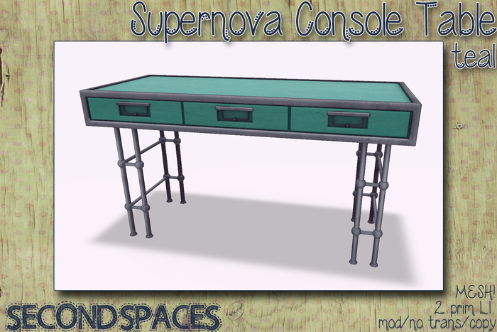 Second Spaces Supernova Console Table - teal (bxd1)