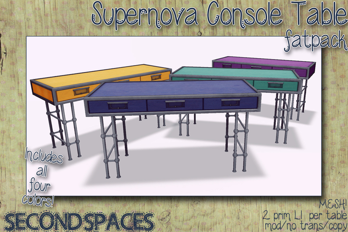 Second Spaces Supernova Console Table - fatpack (bxd1)
