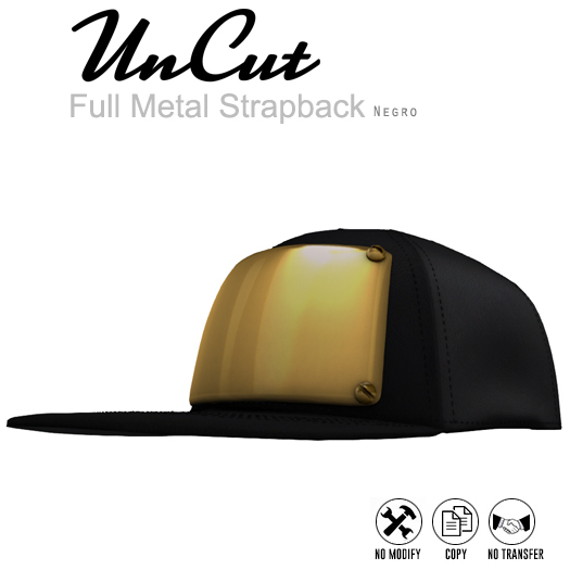 Uncut Full Metal Strapback - Negro