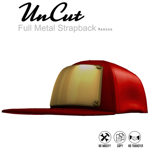 Uncut Full Metal Strapback - Negro