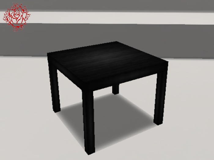 Black Wood Side Table