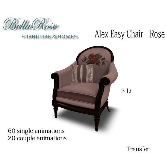 [BR] ALEX EASY CHAIR - Rose