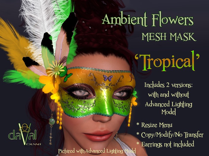 daVal Masks - Ambient Flowers - Tropical Duo