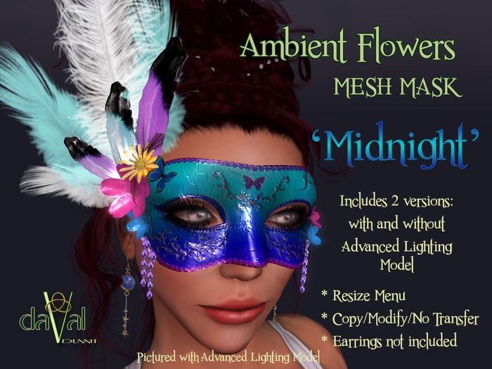 daVal Masks - Ambient Flowers - Tropical  (2/BOX-DEMO)