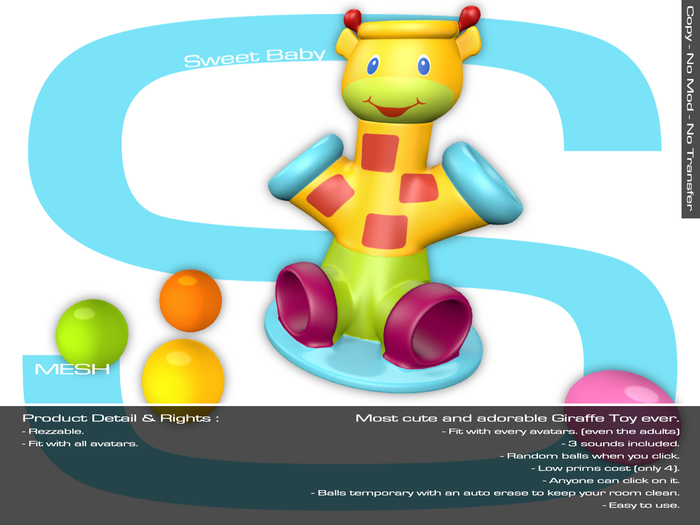 Sweet Baby - Giraffe Drop & Giggle Mesh