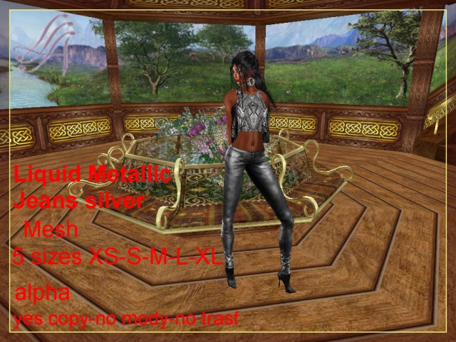Liquid Metallic Jeans silver