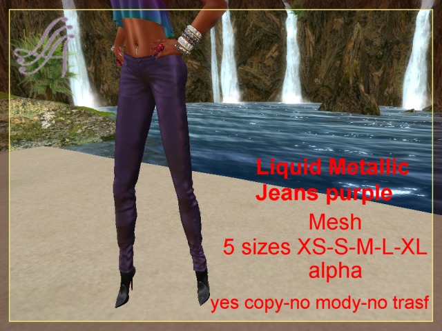 Liquid Metallic Jeans purple