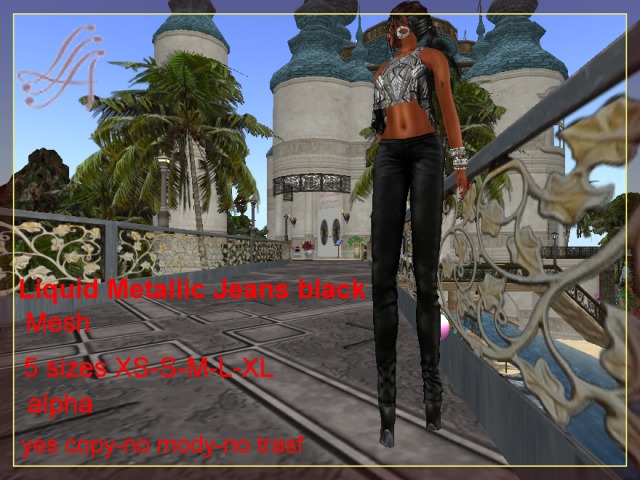 Liquid Metallic Jeans black