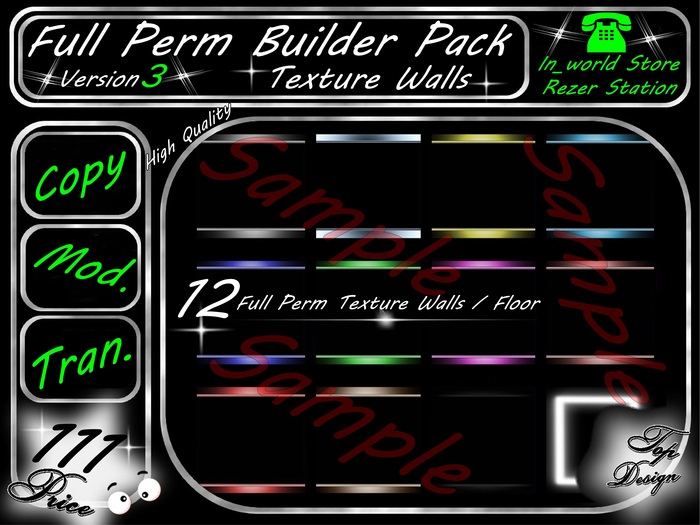 Full Perm Builder Pack * Version 1 * Texture Walls <