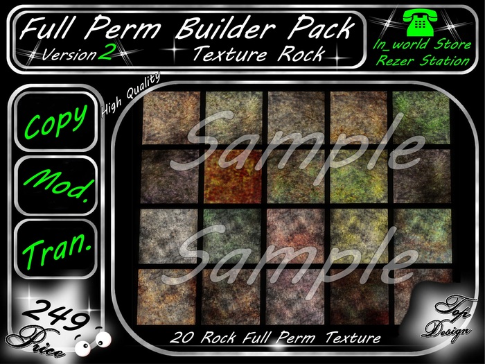 Full Perm Builder Pack * Version 2 * Texture Rock <