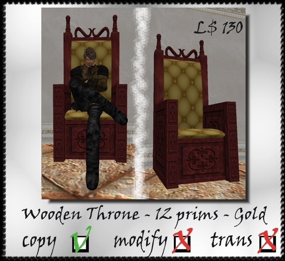 Lamor - Box Wooden Throne Gold