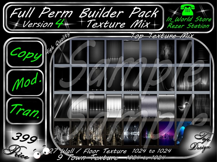 Full Perm Builder Pack * Version 4 * Texture Mix <