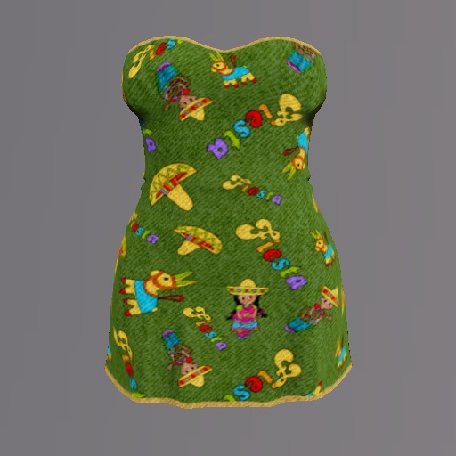 Green Fiesta Mesh Minidress box