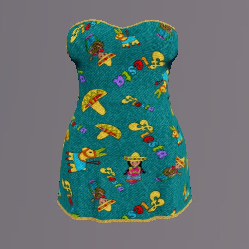Aqua Fiesta Mesh Minidress box