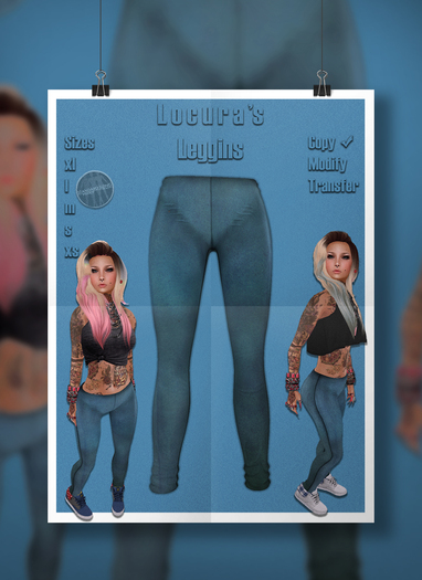 (Locura's)  RiggedMesh Leggins Whatercoazul