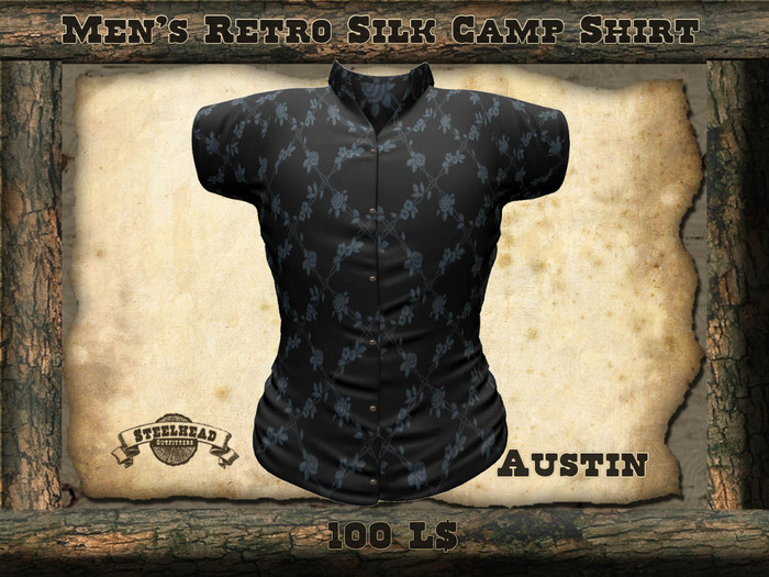 Steelhead Men's Mesh Silk Camp Shirt 