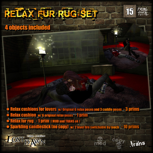 :LOST DAWN: Relax fur rug set