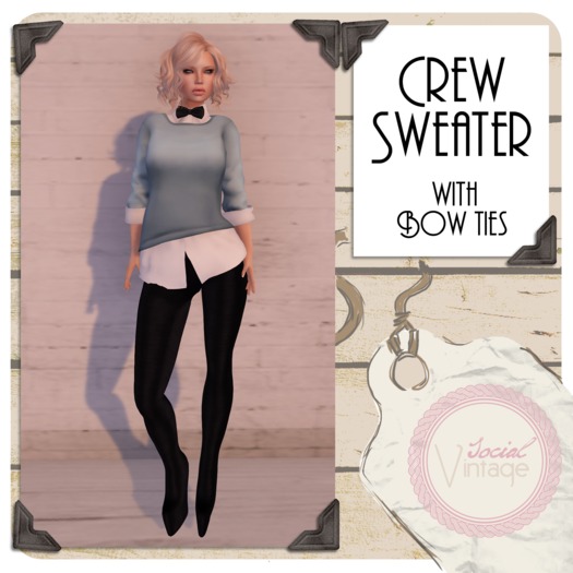 {Social Vintage} Crew Sweater Purple