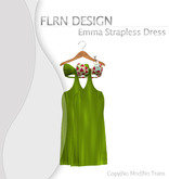 Emma Strapless Long Dress Green