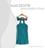 Emma Strapless Long Dress Turquoise