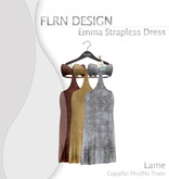 Emma Strapless Long Dress Lame