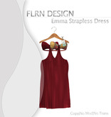 Emma Strapless Long Dress Red