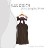 Emma Strapless Long Dress Brown