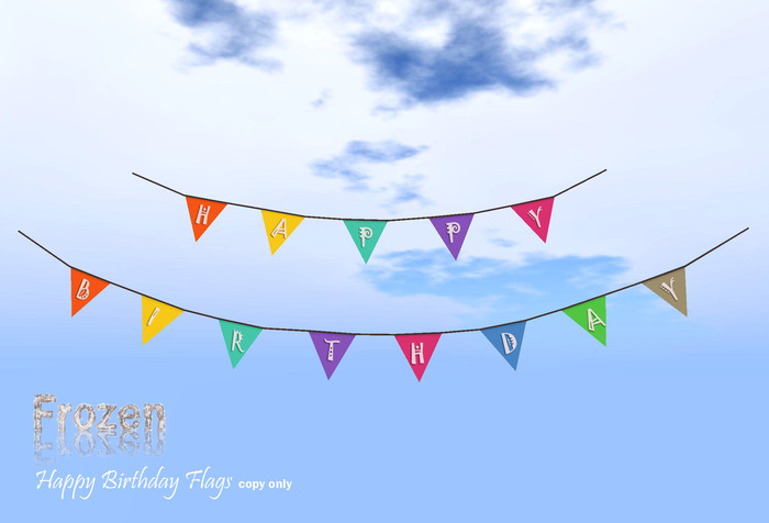 Frozen - Happy Birthday flags