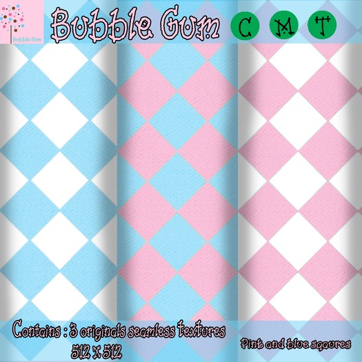 Pink and blue squares seamless textures