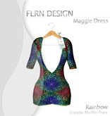 Maggie V Dress Leaf Rainbow II