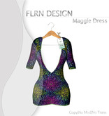 Maggie V Dress Leaf Rainbow I