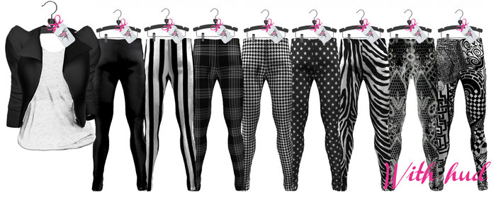 [ZE] Pacha Outfit HUD {B&W}