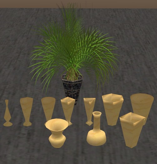 Sculpt vases 11 plus a bonus slulpt palm