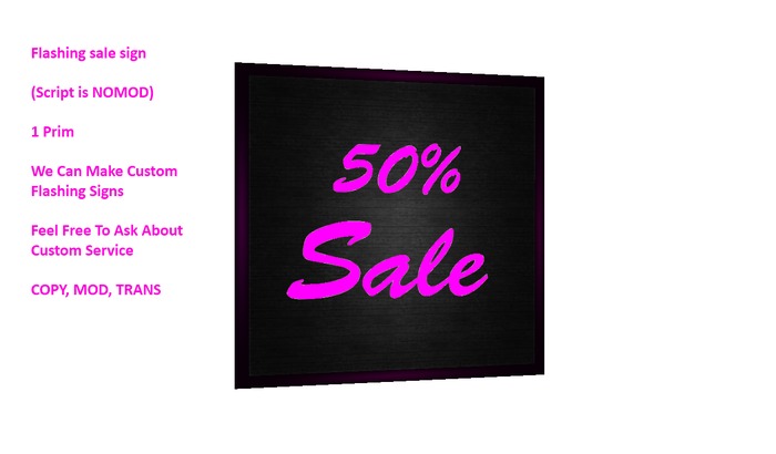 50% Sale Sign Pink/Purple