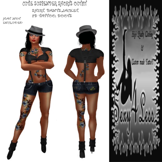 S4L CUTIE SUSPENDER SHORTS OUTFIT