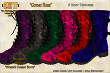 [SEW] FP Tex MI87115 Women's Combat Boots Gothic Rose